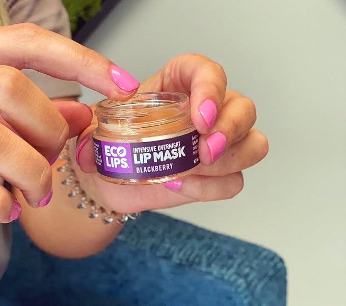 Eco Lips Vanilla Bean Lip Sugar Scrub & Blackberry Intensive Overnight Lip Repair Mask Duo - 100% Organic Lip Care Treatment - Gently Exfoliate, Polish, & Repair Dry, Flaky Lips, 100% Edible-VivaGrace Women