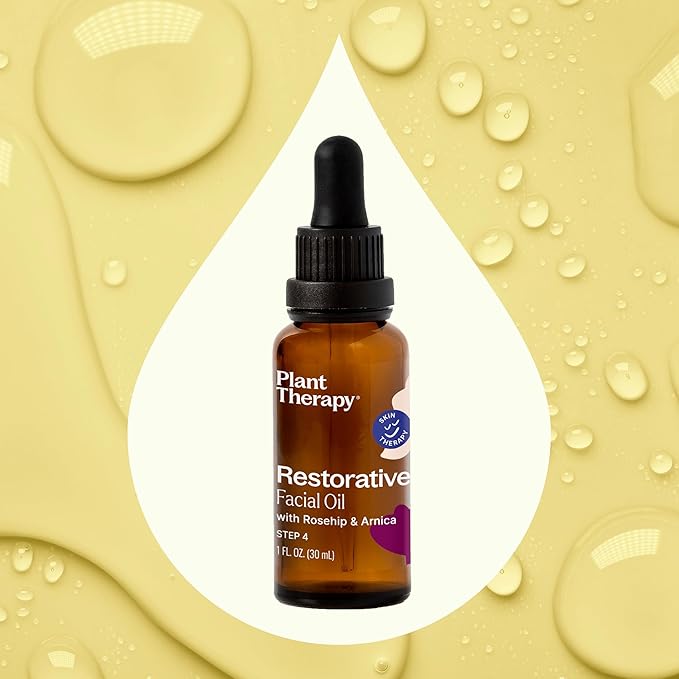 Plant Therapy Restorative Facial Oil with Rosehip & Arnica 1 oz Natural Ingredients, Restore & Protect Skin, Antioxidants and Fatty Acids, Deeply Nourish Skin-VivaGrace Women