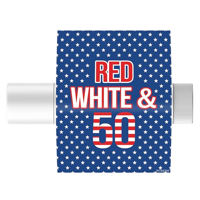 Red White and Blue 50th Birthday Party Favor Lip Balm Labels - 36 Count, Patriotic Birthday Party Supplies-VivaGrace Women