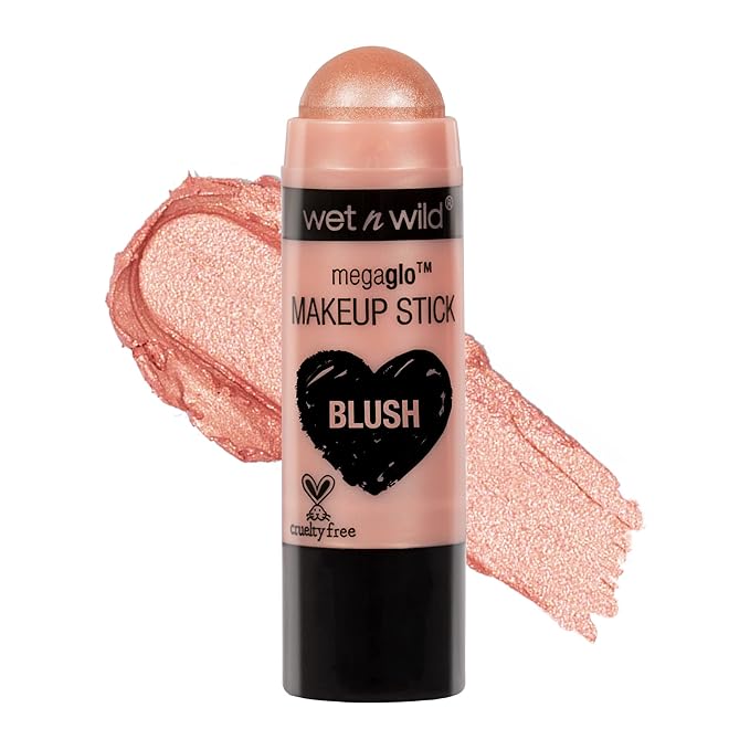 wet n wild MegaGlo Makeup Stick Bundle - Peach Bums & Pink Floral Majority, Buildable Color, Versatile Use-VivaGrace Women