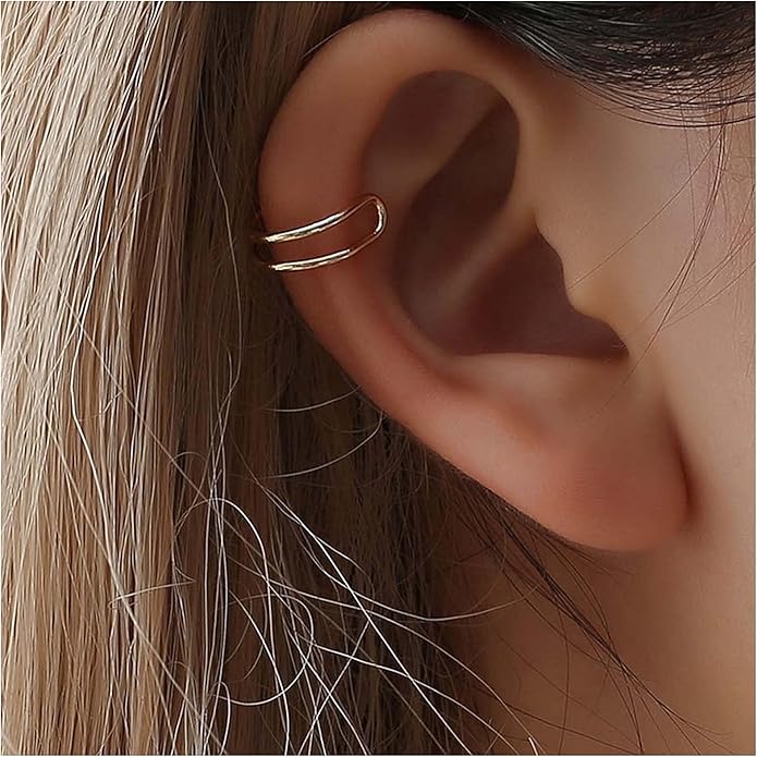 Cute Non-pierced Earrings Ear Cuff Ear Clip Minimalist Unilateral Earrings Cartilage Unique Ear Crawler Ear Climber Fashion Gold Ear Jewelry for Women-VivaGrace Women