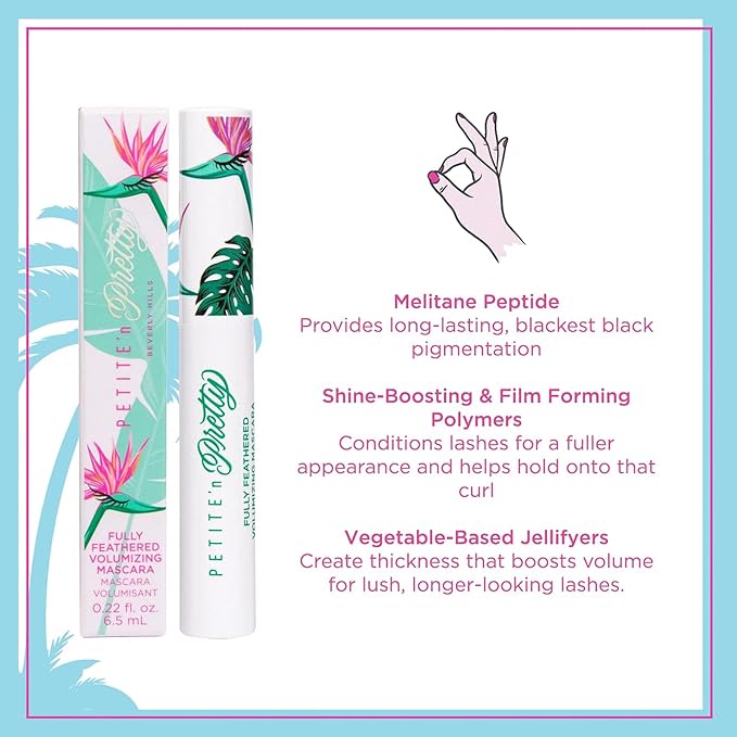 Petite ’n Pretty GLOW Makeup Set for Kids, Tweens and Teens - Includes Cheek & Highlighter Duo, Gloss Lip Balm, and Fully Feathered Volumizing Mascara - Clean Makeup, Made in the USA-VivaGrace Women