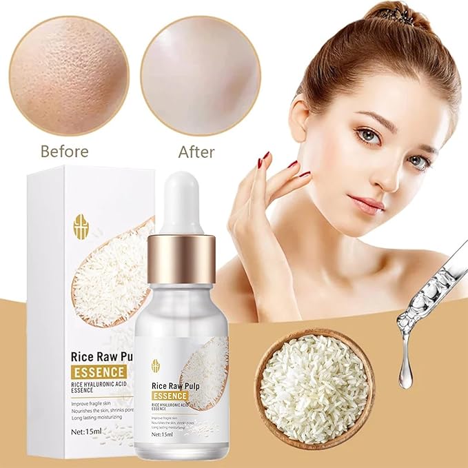 Skincare Gifts for Teenage Girls - Rice Raw Pulp Skin Care Sets & Kits - 5PCS Pamper Gifts for Women with Facial Cleanser-Eye Cream-Face Serum-Mask*2PCS - Gift Set for Firming Hydrating Skin-VivaGrace Women
