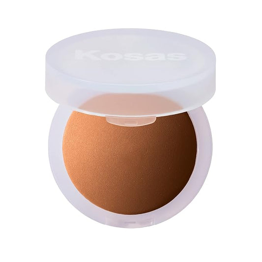 Kosas Cloud Set Face Setting Powder | Smoothing Shine Control, Soft, Sheer Setting Translucent Makeup Finish, Portable & Long-Lasting (Sheer Tan)-VivaGrace Women