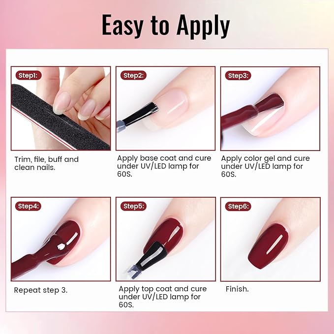 JODSONE Gel Nail Polish Kit with U V Light 32 Colors Gel Polish Nail + 4 Functional Adhesive Bottles Kit Soak Off Manicure Tools Gifts for Women-VivaGrace Women