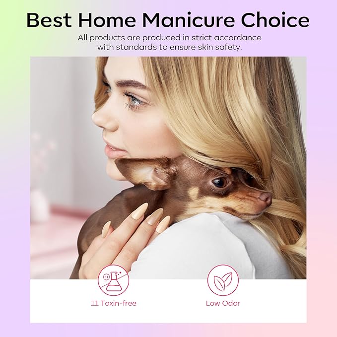 modelones Spring Gel Nail Polish Set, 6 Colors Pastel Yellow Green Pink Purple Blue Shades Pale Macaron Light Colors Nail Art Gel Design for Women Girl Nail Lovers Gift Salon DIY-VivaGrace Women