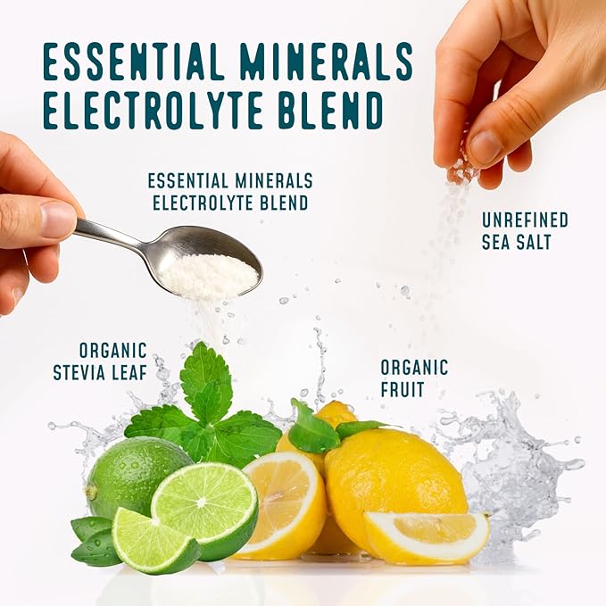 FlavCity Lemon Lime Electrolytes Powder Packets - 28 Hydration Packets - No Added Sugar - Hydration Powder with Real Fruit & Unrefined Sea Salt - Keto & Gluten-Free (28 Stick Packs)-VivaGrace Women