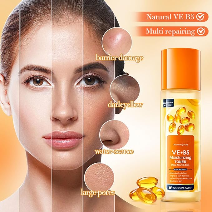 Vitamin B5 face routine set for women - women's skin care set - facial care set - Promote skin metabolism, moisturize, reduce oil, repair skin-VivaGrace Women