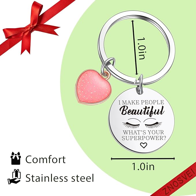 Lashes Keychain Lashes Girl Gift Eyelashes Artist Keychain Beautician Gift Makeup Lover Gift-VivaGrace Women