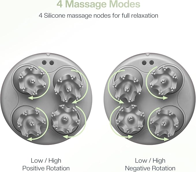 COMFIER Scalp Massager, Electric Head Scratcher, Portable Head Massager for Hair Growth with 84 Silicone Massage Nodes, Dog&Cat Massager, Rechargeable, Waterproof, Gifts for Mom,Dad,Women,Men (Green)-VivaGrace Women