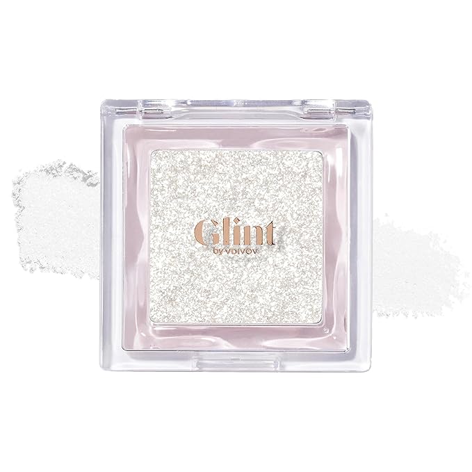 Glint Dewy Highlighter (Diamond Veil, 0.08oz) - Luminous Glow, Infused with Micropearls, Shiny Illuminator. Rich Pigment & Silky Touch, Korean Makeup.-VivaGrace Women