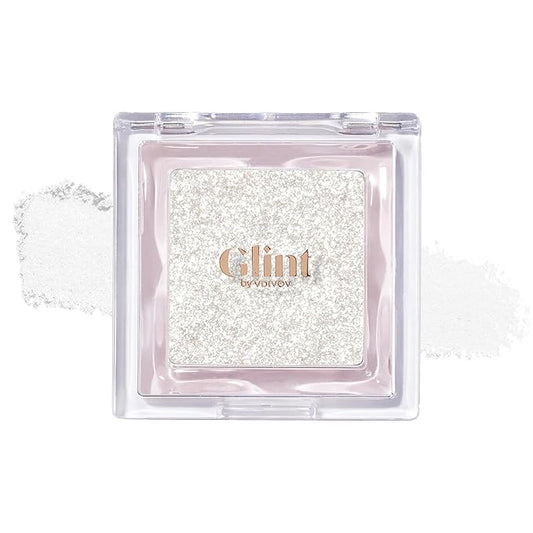 Glint Dewy Highlighter (Diamond Veil, 0.08oz) - Luminous Glow, Infused with Micropearls, Shiny Illuminator. Rich Pigment & Silky Touch, Korean Makeup.-VivaGrace Women