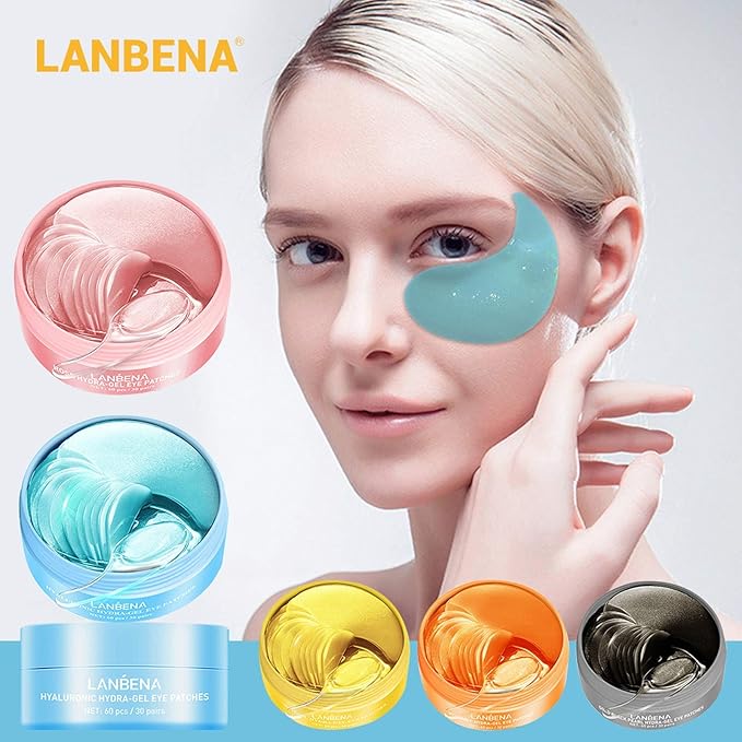 30 Pairs Hyaluronic Acid Collagen Eye Mask,Moisturizing Brightening Eye Mask, Eyes Treatment for Reducing Dark Circles, Lighten Wrinkles Anti-Aging, Fine Lines Eye Bags Puffiness for Women Men-VivaGrace Women