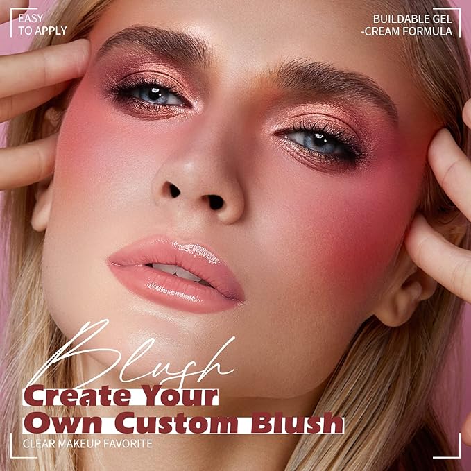 KIMUSE Soft Cream Blush Makeup, Liquid Blush for Cheeks, Weightless, Long-Wearing, Smudge Proof, Natural-Looking, Dewy Finish-VivaGrace Women