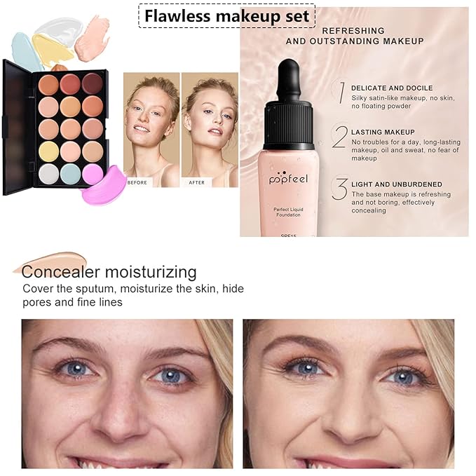 Professional Makeup Kit for Women Full Kit, Makeup Set Cosmetic Make Up Kit with Makeup Bag Include Eyeshadow Palette Makeup Brushes Set Lipstick Lip Gloss Foundation Concealer-VivaGrace Women