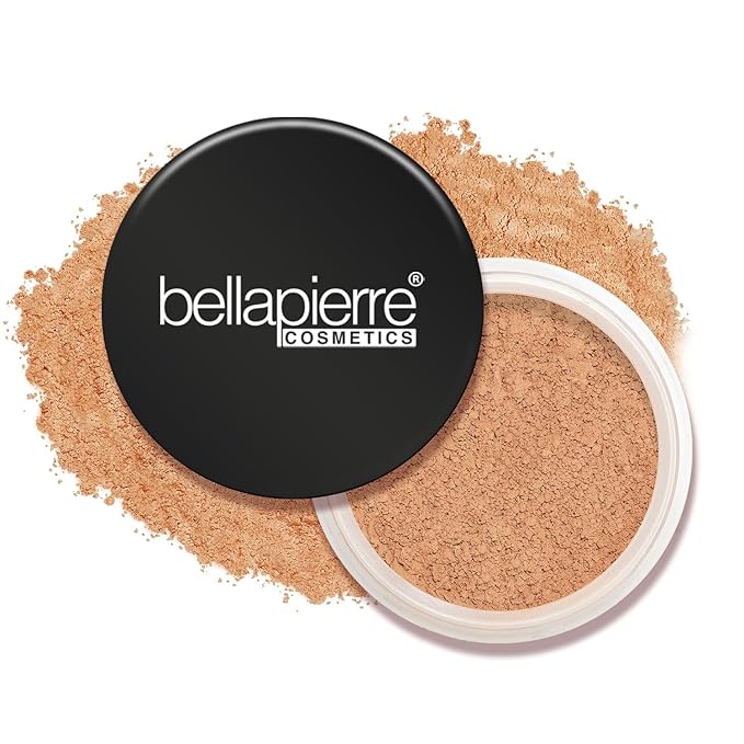 bellapierre Mineral Foundation SPF 15 - Loose Powder Foundation | Vegan & Cruelty Free Natural Makeup | Full Coverage Matte Finish | Hypoallergenic | Oil & Talc Free - 0.32 Oz - Honey-VivaGrace Women