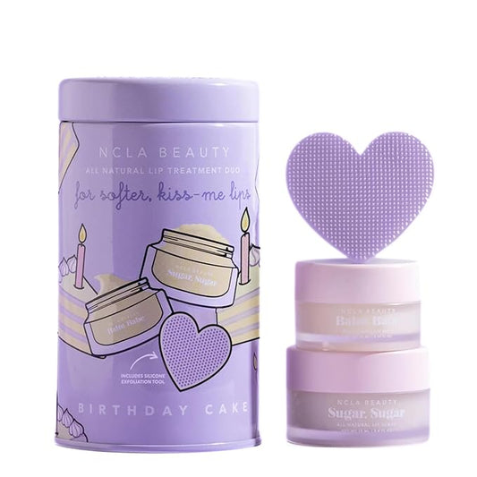 NCLA - Lip Care Set + Lip Scrubber | Clean, Natural, Non-Toxic Beauty (Birthday Cake)-VivaGrace Women