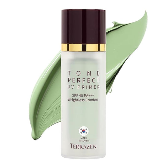 Korean Face Primer 30ml - Korean Makeup & Skincare Lightweight Corrector Base SPF40 Green Cream Corrector - Reduces Redness, Moisturizes for Red, Anti Red, Sensitive Skin with Aloe-VivaGrace Women