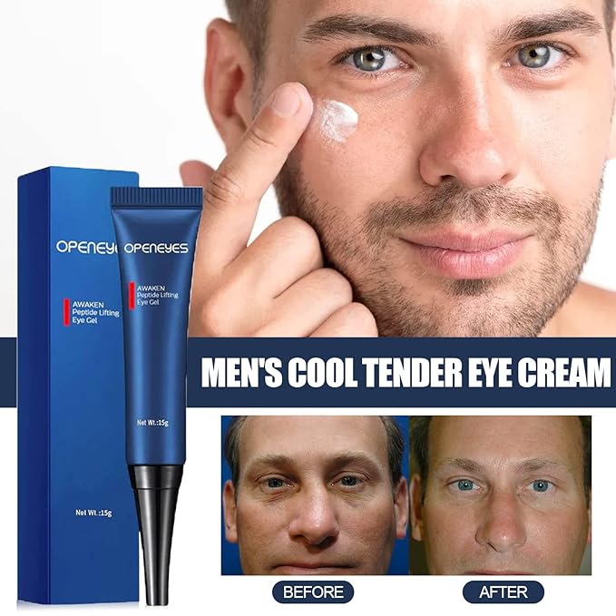 AKARY Awaken Peptide Depuffing Eye Gel, OPENEYES Lifts Firming Eye Tightener, Men's Moisturizing Eye Cream Hydrating Eye Gel Smooths Under Eyes for Dark Circles, Puffiness, Fine Lines, and Bags-VivaGrace Women