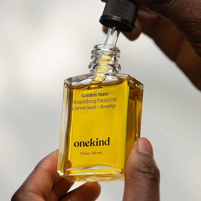 Onekind Golden State Anti Aging Botanical Face Oil with Rosehip Seed Oil, Sea Buckthorn Extract, Carrot Seed to Visibly Brighten, Firm, and Hydrate - Nourishing and Hydrating for Dry Skin-VivaGrace Women