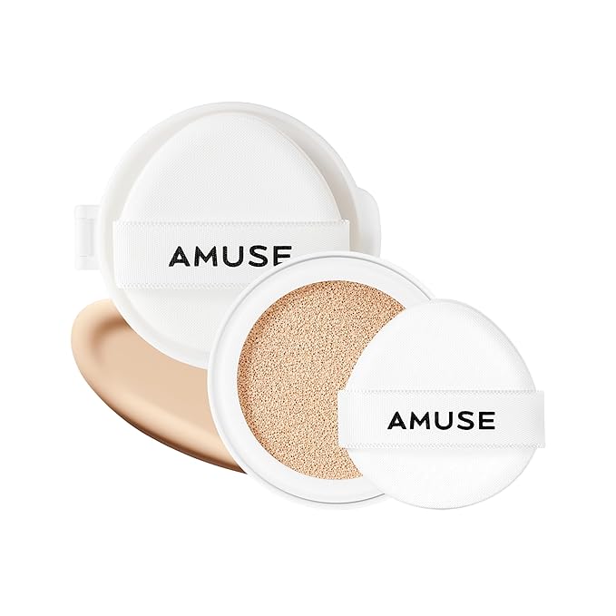 Amuse SEOUL Ceramic Skin Perfector Cushion Foundation Refill | Long-lasting, Lightweight, Semi-matte, Flawless Coverage, Hypoallergenic, Korean Beauty, Vegan(15g / 0.52 oz.) ([Refill] 02 HEALTHY)-VivaGrace Women