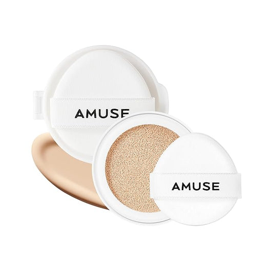 Amuse SEOUL Ceramic Skin Perfector Cushion Foundation Refill | Long-lasting, Lightweight, Semi-matte, Flawless Coverage, Hypoallergenic, Korean Beauty, Vegan(15g / 0.52 oz.) ([Refill] 02 HEALTHY)-VivaGrace Women