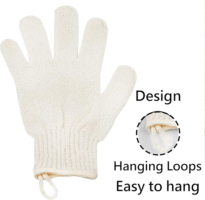 Exfoliating Glove - Body Scrub For Smooth And Soft Skin - Body Exfoliator For Ingrown Hair Dead Skin Remover And Itchy And Flaky Skin - Scrubber Shower Accessories For Women And Men 1 Pair Glove-VivaGrace Women