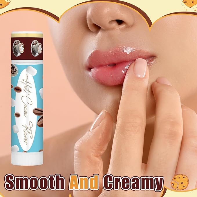 50 Pcs Christmas Lip Balms Gifts Bulk Cane Hot Cocoa Cookie Cinnamon Gingerbread 5 Assorted Flavor Holiday Party Treat Goodie Bags Stuffers Small Gifts for Friends Neighbors Colleagues-VivaGrace Women