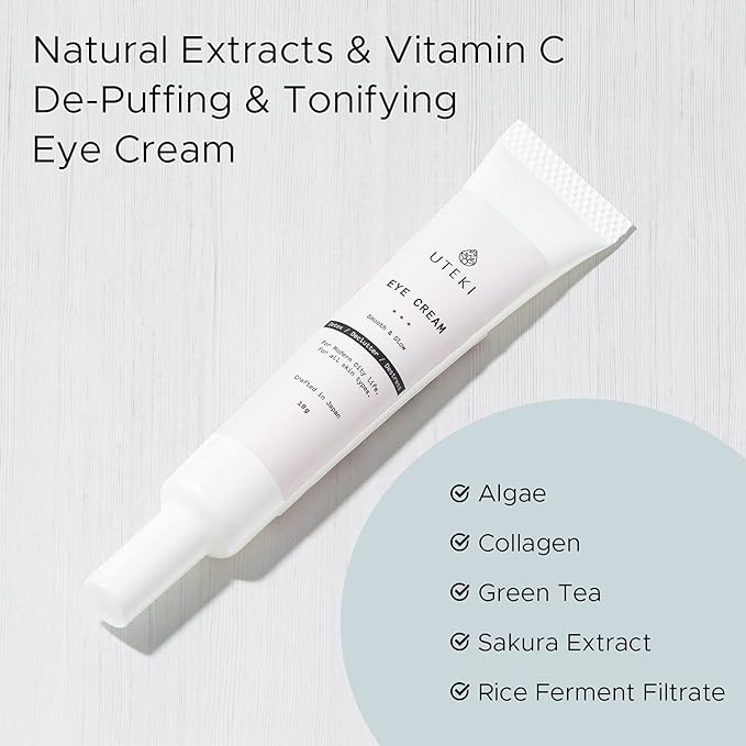 Japanese Anti Aging Firming Eye Cream - Anti Wrinkles & Puffiness - Minimize Bags Under Eyes Fine Lines & Dark Circles - Hydrating and Brightening with Collagen & Arginine (0.35 Fl Oz -10 g)-VivaGrace Women