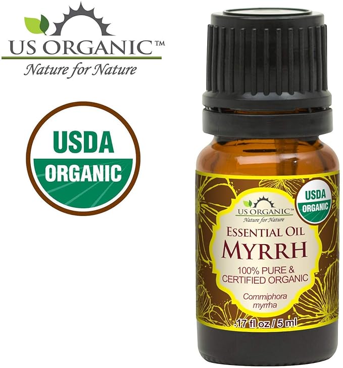 US Organic 100% Genuine Myrrh Essential Oil - Sourced from The Horn of Africa, USDA Certified Organic, Extracted by Hydro-Distillation (Myrrh, 5 ml)-VivaGrace Women