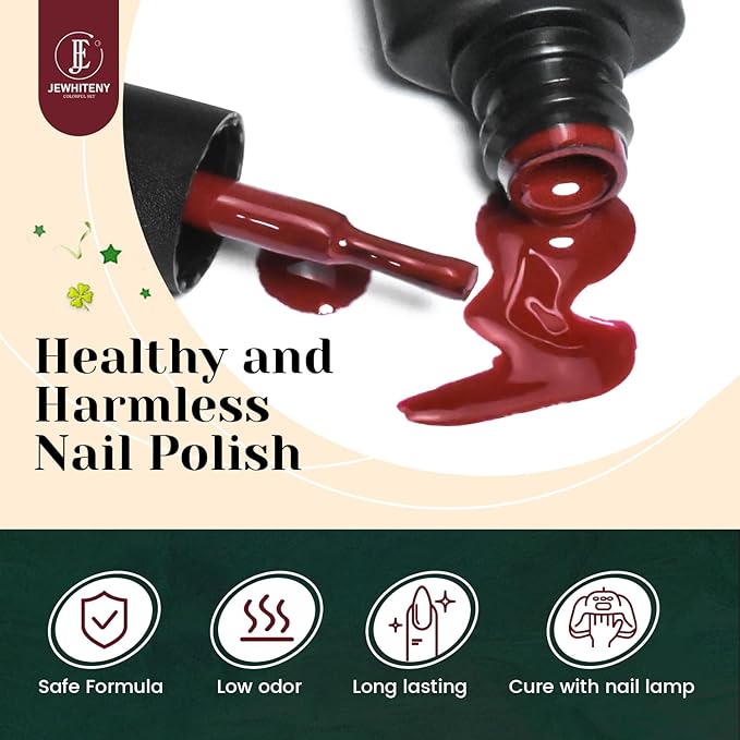 JEWHITENY 23PCS Nail Polish Set 20 Colors Gel Nail Polish Jelly Color Natural and Elegant Long Lasting Suitable for Salon at Home-VivaGrace Women