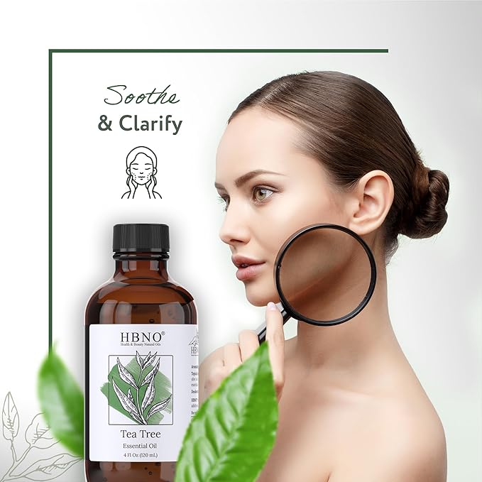HBNO Tea Tree Oil for Skin 4oz (120 ml) - Bring Refreshing Aroma of Tea Trea Essential Oil - Perfect for Skin Therapy-VivaGrace Women