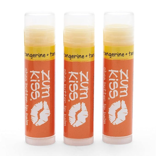 Zum Tangerine Kiss Stick (Pack of 3) with Certified Organic Sunflower Seed Oil, Beeswax, Shea Butter, Pure Essential Oils, Candelila Wax, Vitamin E and Honey, 0.15 oz-VivaGrace Women