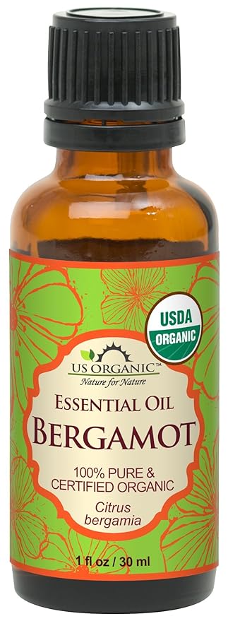 US Organic 100% Pure Bergamot Essential Oil, USDA Certified Organic, Cold Pressed, with Euro droppers (More Size Variations Available) (30 ml / 1 fl oz)-VivaGrace Women