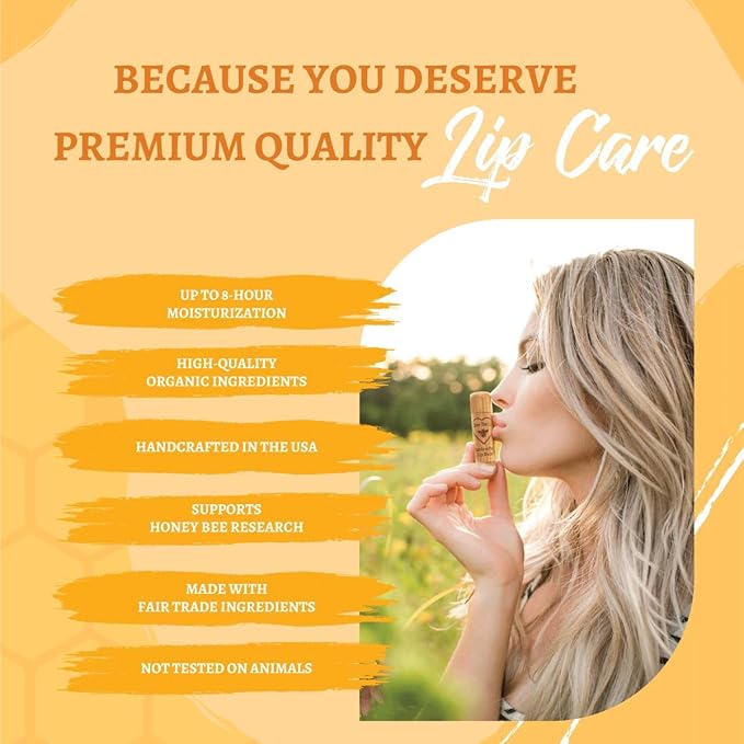 Bee Bella Lip Balm, Peppermint, 3 Pack - Hydrating, Moisturizing Lip Care, 100% Natural, Original Organic Beeswax with Vitamin E, Handmade in USA-VivaGrace Women