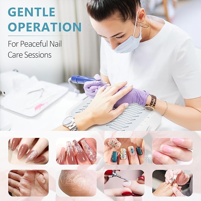 LIONVISON Nail Dust Collector For Salons: Manicure Pedicure Tool for Beginners DIY Nail Tech - Reusable Filter Fan Dust Suction Machine For Home-VivaGrace Women