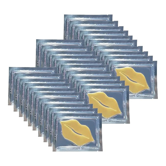 30 pieces of Moisturizing Collagen Crystal Lip Mask - Anti-Ageing & Anti Chapped, Reduce lip Wrinkles, Fade Lip Color, Make Skin Smooth And Firm Collagen Lip Pieces (Gold-Lip Mask) …-VivaGrace Women