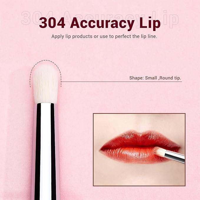 Jessup Lip Brush Set, Professional Lip Makeup Brushes for Lipstick Streak-Free Contour Define and Accentuate, Premium Synthetic Hair, 5pcs T325-VivaGrace Women