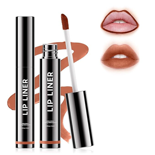 Lip Stain Peel Off - Waterproof Comfortable Vivid Color Peel Lip Liner Non-Stick Cup, Lip Tattoo Peel Off for Beauty & Charming Lip Makeup with All-Day | Vegan and Cruelty Free (#01 Nude)-VivaGrace Women