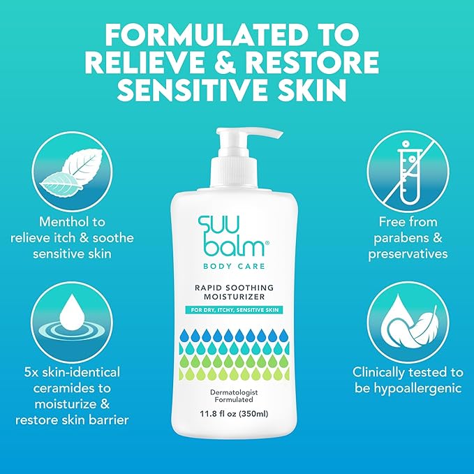 Fast Itching Relief Cream, Anti Itch Lotion for Sensitive Skin, Eczema, Psoriasis & Extreme, Very Severe & Dry Skin, Derm Formula, Menthol & Ceramides, 11.83 fl oz-VivaGrace Women