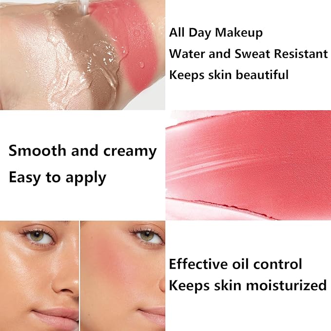 3Pcs Cream Contour Stick Makeup Kit, Shades with Highlighter Stick, Blush Stick and Bronzer Contour Stick for Sculpt the Cheeks, Long Lasting, Waterproof, Matte & Dewy Finish (LIGHT MEDIUM)-VivaGrace Women