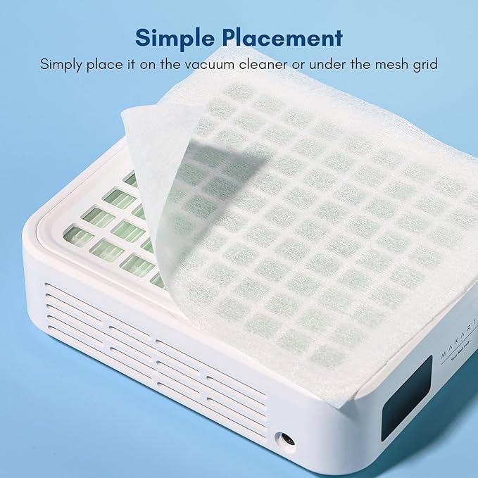 Makartt Nail Dust Collector Filter Paper – 100 Sheets Disposable Nail Dust Filters for Nail Dust Collector Machines, Nail Vacuum Dust Collector Nail Salon Supplies & Accessories White-VivaGrace Women