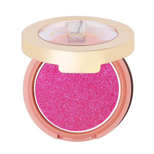Oulac Luminisers Powdery Blusher for Cheeks Face Glow,Brighten Skin As Highlighter Makeup, Shimmer Blusher,Buildable and Vegan Cosmetics,4.8g F12 Razzmatazz-VivaGrace Women