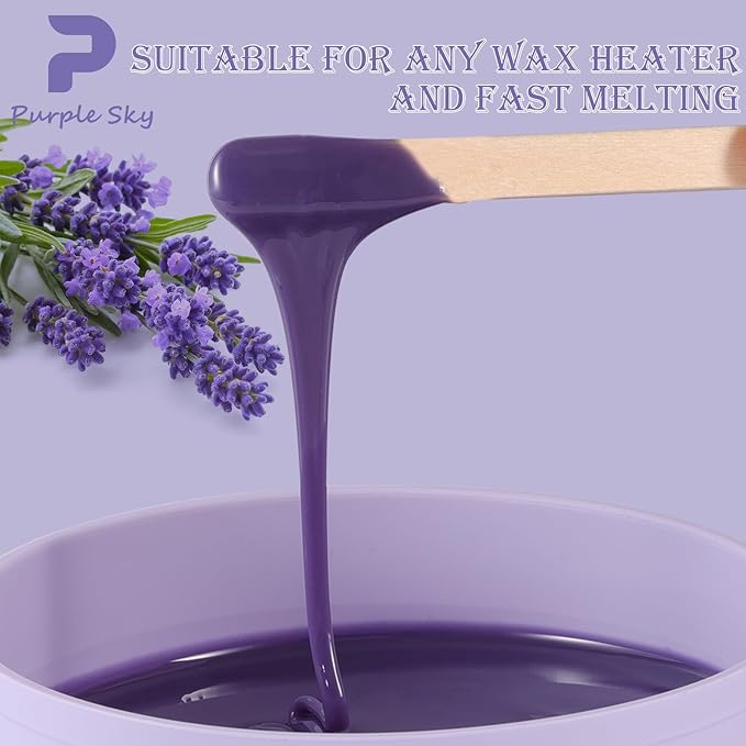 PURPLESKY 80oz Hard Wax Beads Bulk - Hair Removal Waxing for Body Face Back Underarm Leg - At Home Salon - SPA Choice - Quick Coarse Remove - Long Lasting-VivaGrace Women