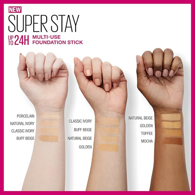 Maybelline New York Super Stay Foundation Stick For Normal to Oily Skin, Golden, 0.25 oz.-VivaGrace Women