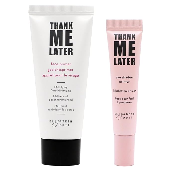 Elizabeth Mott Thank Me Later Face & Eye Primer – Long-Lasting Matte Makeup Base, Pore Minimizer, Oil & Shine Control, Wrinkle Blurring, Crease Prevention, Smooth Finish for All-Day Wear – 10g & 30g-VivaGrace Women