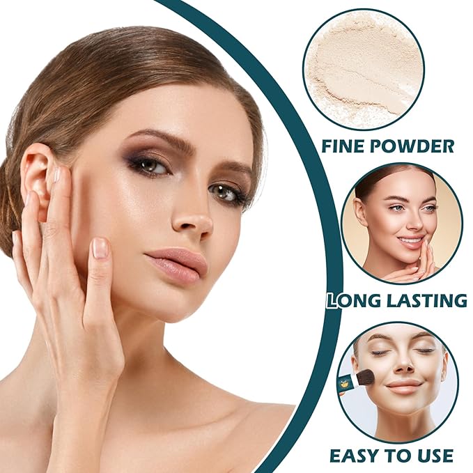Mineral Sunscreen Powder SPF Powder for Face Oil Control Long Lasting Sunscreen Powder for Face Natural Light Breathable Translucent Powder Setting Powder Makeup #01 Translucent-VivaGrace Women