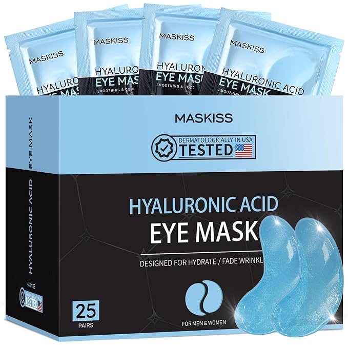 Under Eye Patches (25 Pairs), Hyaluronic Acid Eye Masks for Dark Circles Puffy Eyes Undereye Bags, Collagen Eye Patches for Wrinkles and Hydrate, Skin Care Gift for Her-VivaGrace Women