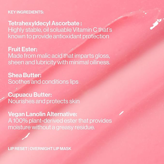 MAKE Beauty Lip Reset Overnight Lip Mask. Nourishing, Hydrating Lip Treatment for Dry, Flaky Lips. Plumps, Softens, and Smooths. Violet Vapor Flavor-VivaGrace Women