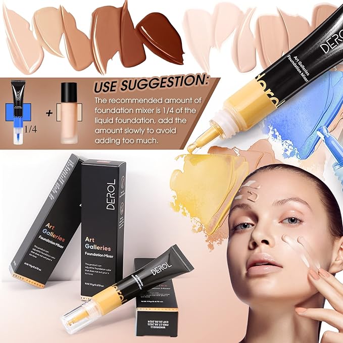 Orange Foundation Mixing Pigment for Adjusting Shade and Color Corrector, Blends Easily With Foundation, Orange Color Corrector for Adjusting Foundation from Cold to Warm (04# Orange)-VivaGrace Women